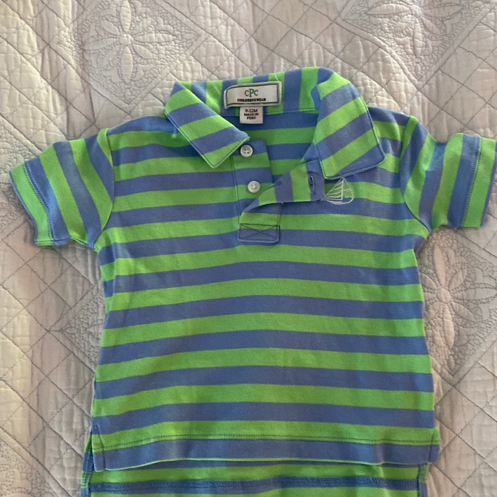 Classic prep children’s wear striped Pima polo - Picture 1 of 3
